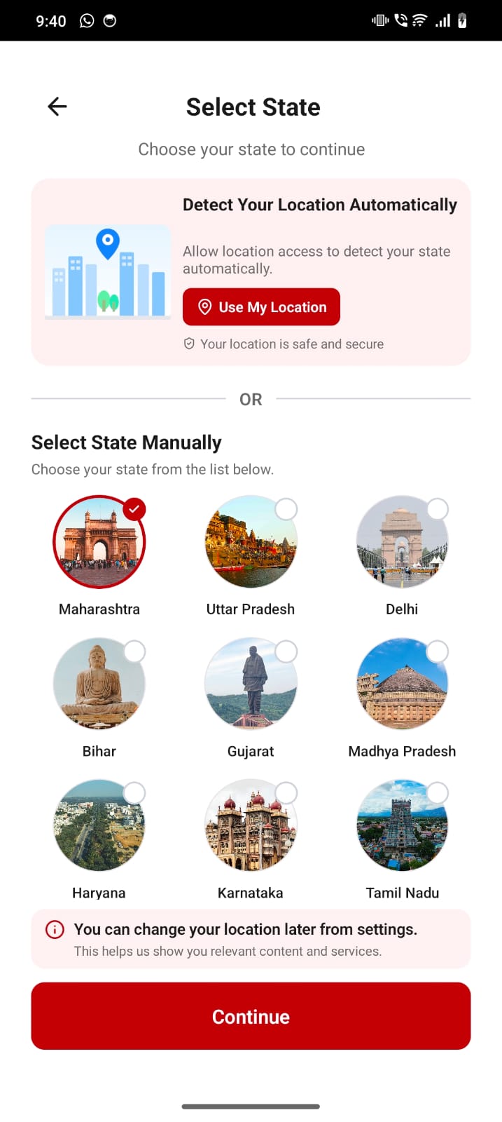 Local to You screen